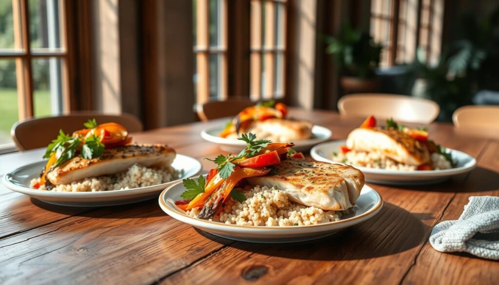 Balanced Chicken Dinners Plating Balanced Chicken Dinners Plating