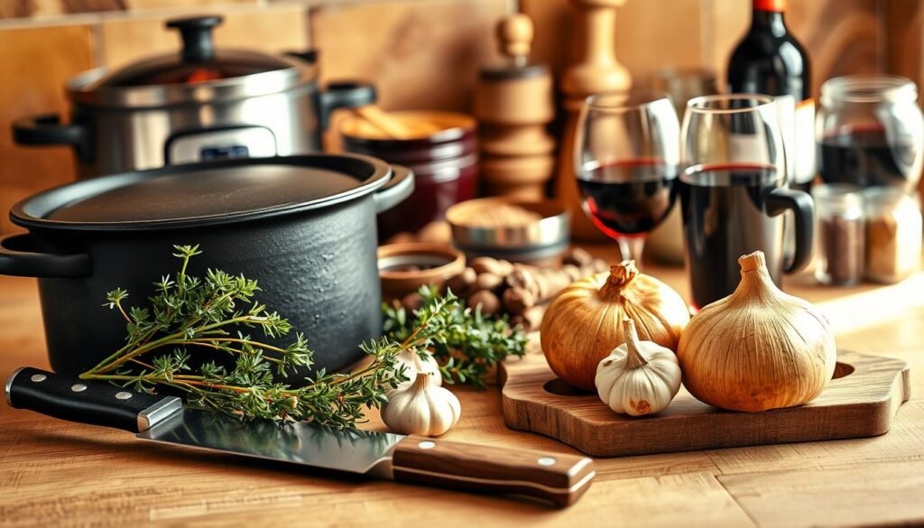 Kitchen Equipment for Traditional Beef Stew Kitchen Equipment for Traditional Beef Stew