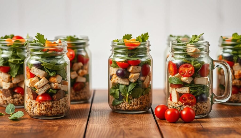 Mason Jar Salads Protein-Rich Lunch Mason Jar Salads Protein-Rich Lunch