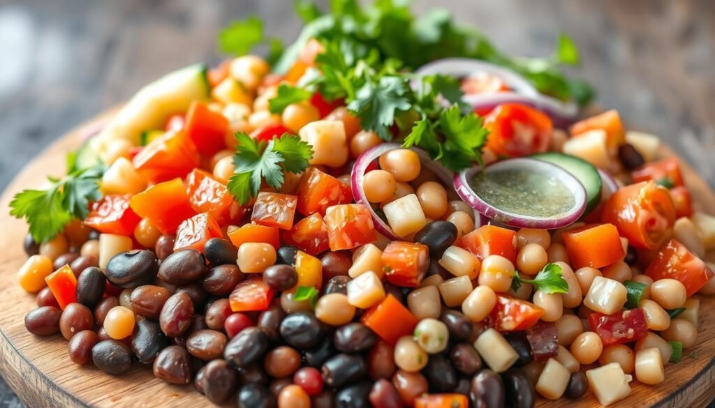 No-cook bean salads with fresh ingredients No-cook bean salads with fresh ingredients