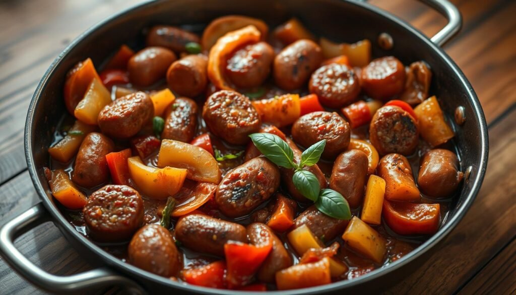 One-Pan Italian Sausage Lunch Recipe One-Pan Italian Sausage Lunch Recipe