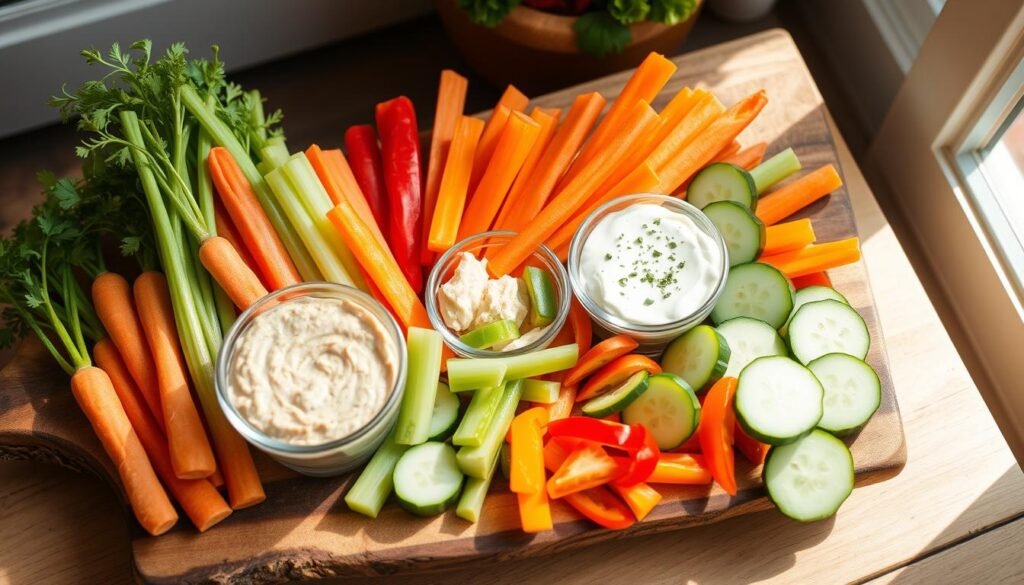 Summer vegetable crudités with dips Summer vegetable crudités with dips