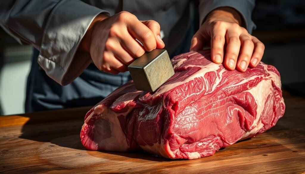 Tenderizing meat for traditional beef stew recipe Tenderizing meat for traditional beef stew recipe