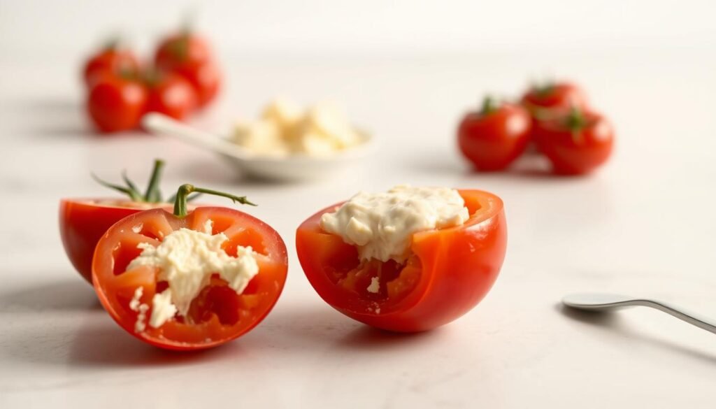 Boursin Stuffed Cherry Tomatoes Preparation