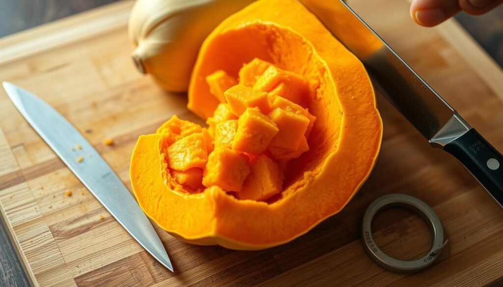 Butternut Squash Preparation for Vegetarian Recipe Butternut Squash Preparation for Vegetarian Recipe