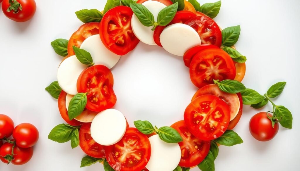 Caprese Salad Wreath Assembly Caprese Salad Wreath Assembly