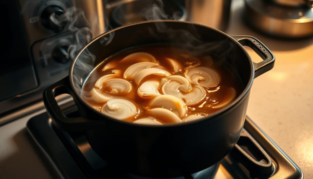 Caramelized onion soup preparation Caramelized onion soup preparation