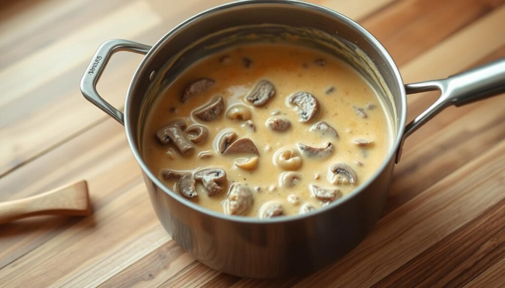 Creamy Stroganoff Sauce Preparation