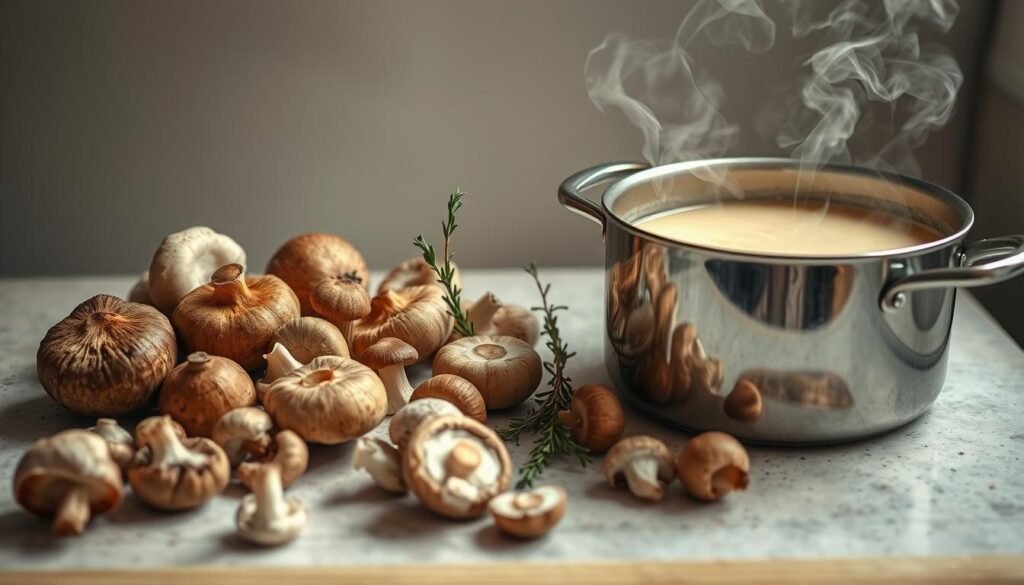 Creamy Wild Mushroom Soup Preparation Creamy Wild Mushroom Soup Preparation