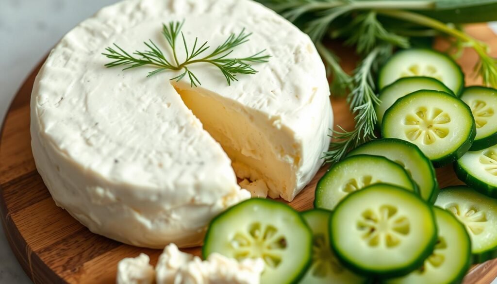 Herbed Cheese and Fresh Cucumber Ingredients Herbed Cheese and Fresh Cucumber Ingredients