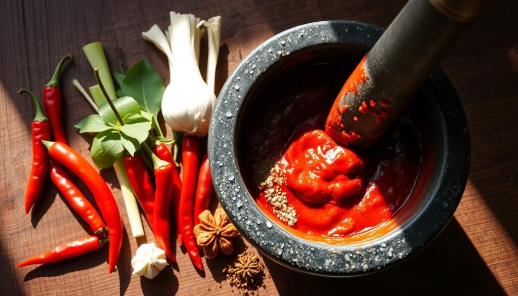 Homemade Red Curry Paste Preparation Homemade Red Curry Paste Preparation