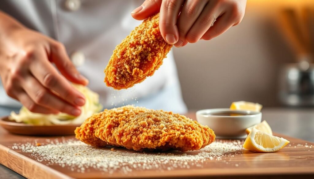 Japanese Deep-Fried Chicken Katsu Preparation Japanese Deep-Fried Chicken Katsu Preparation