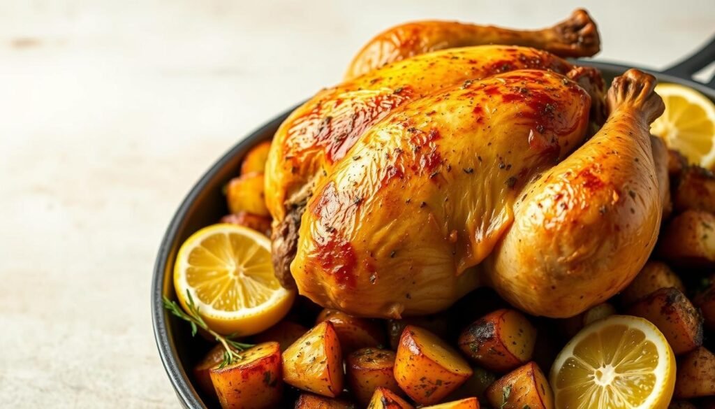 One-Pan Roasted Lemon-Garlic Chicken and Potatoes One-Pan Roasted Lemon-Garlic Chicken and Potatoes