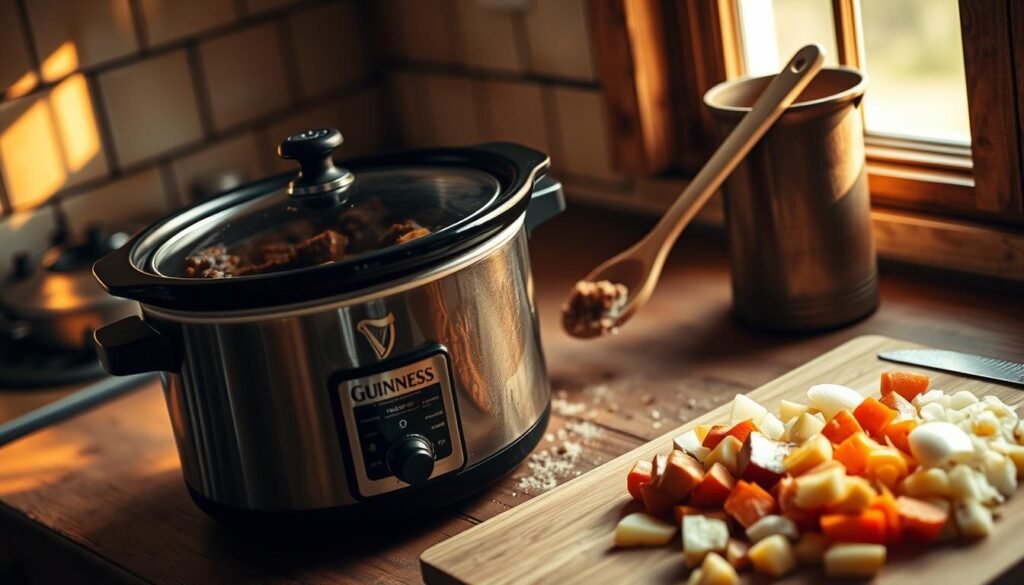 Slow Cooker Guinness Beef Stew Preparation