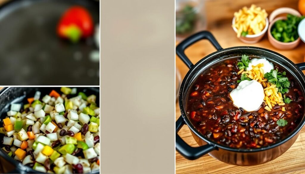 Spicy Black Bean Chili Cooking Process Spicy Black Bean Chili Cooking Process