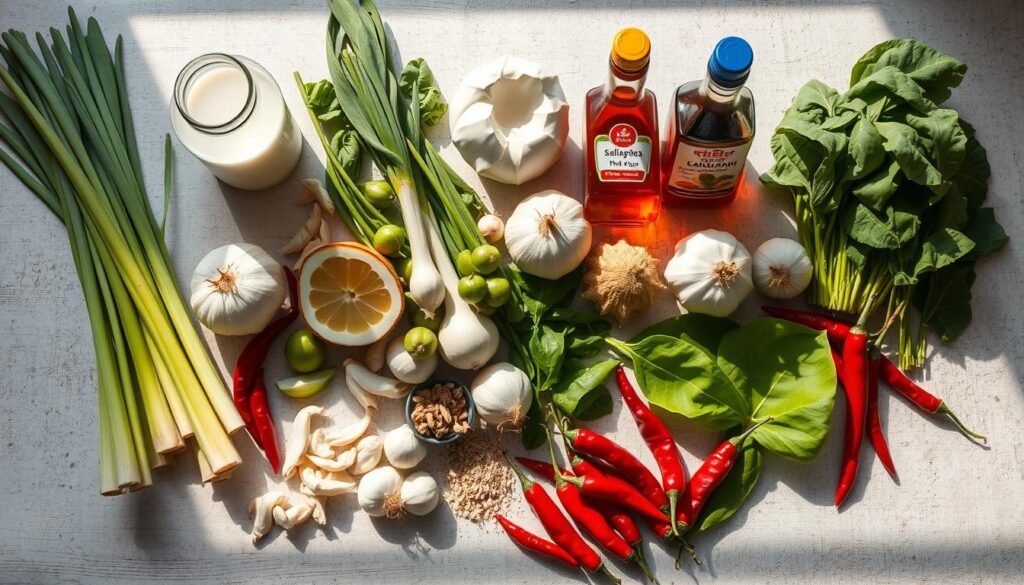 Thai coconut milk soup ingredients Thai coconut milk soup ingredients