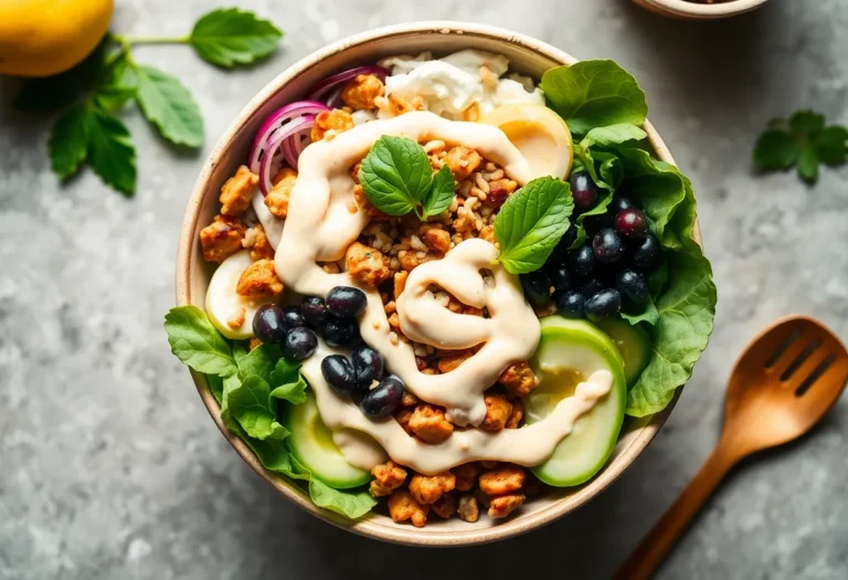 Buddha Bowl with Dressing: The Meal That’s a Hug in a Bowl