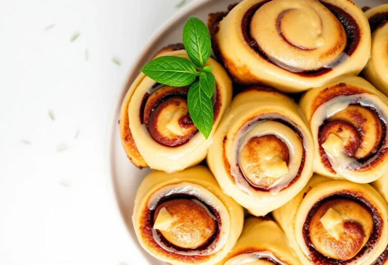 Fluffy and sweet vegan cinnamon rolls