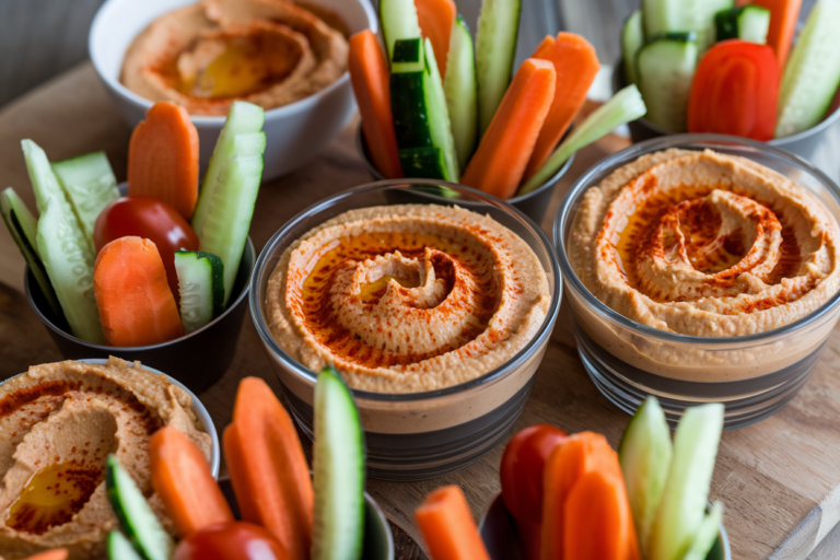 Hummus and Veggie Cups Easy Finger Foods: The Snack Hack Your Future Self Will Thank You For