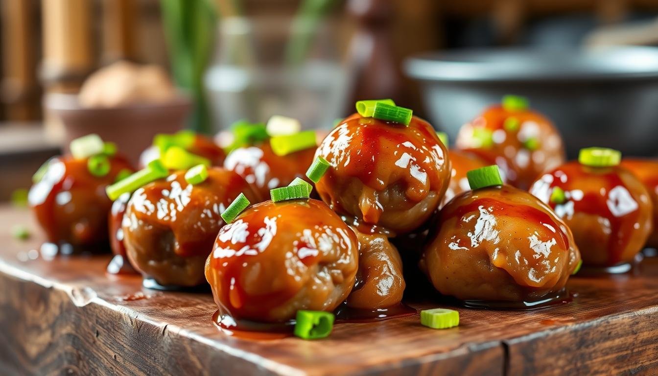 Asian Ginger Pork Meatball Appetizer