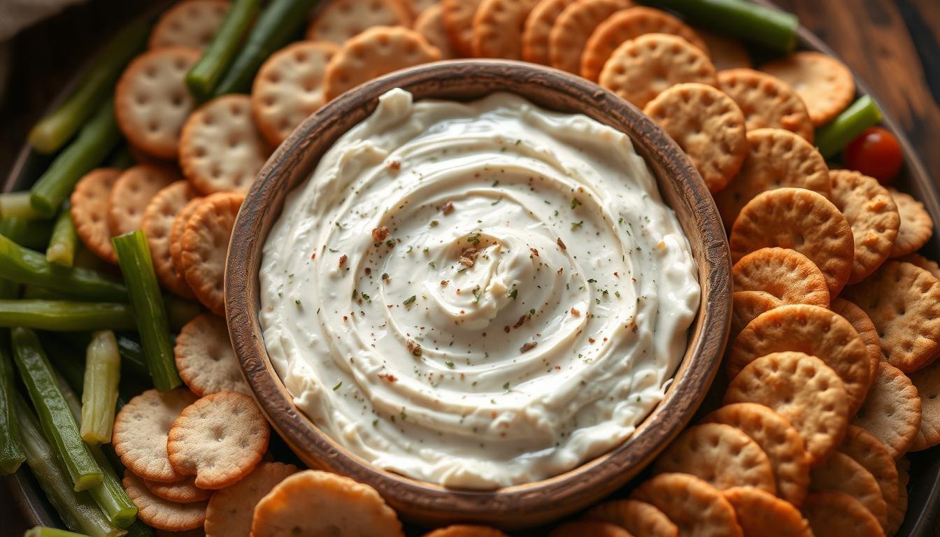 Boursin Cheese Dip Appetizer with Crackers