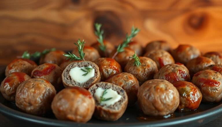 Boursin-Stuffed Meatball Appetizer