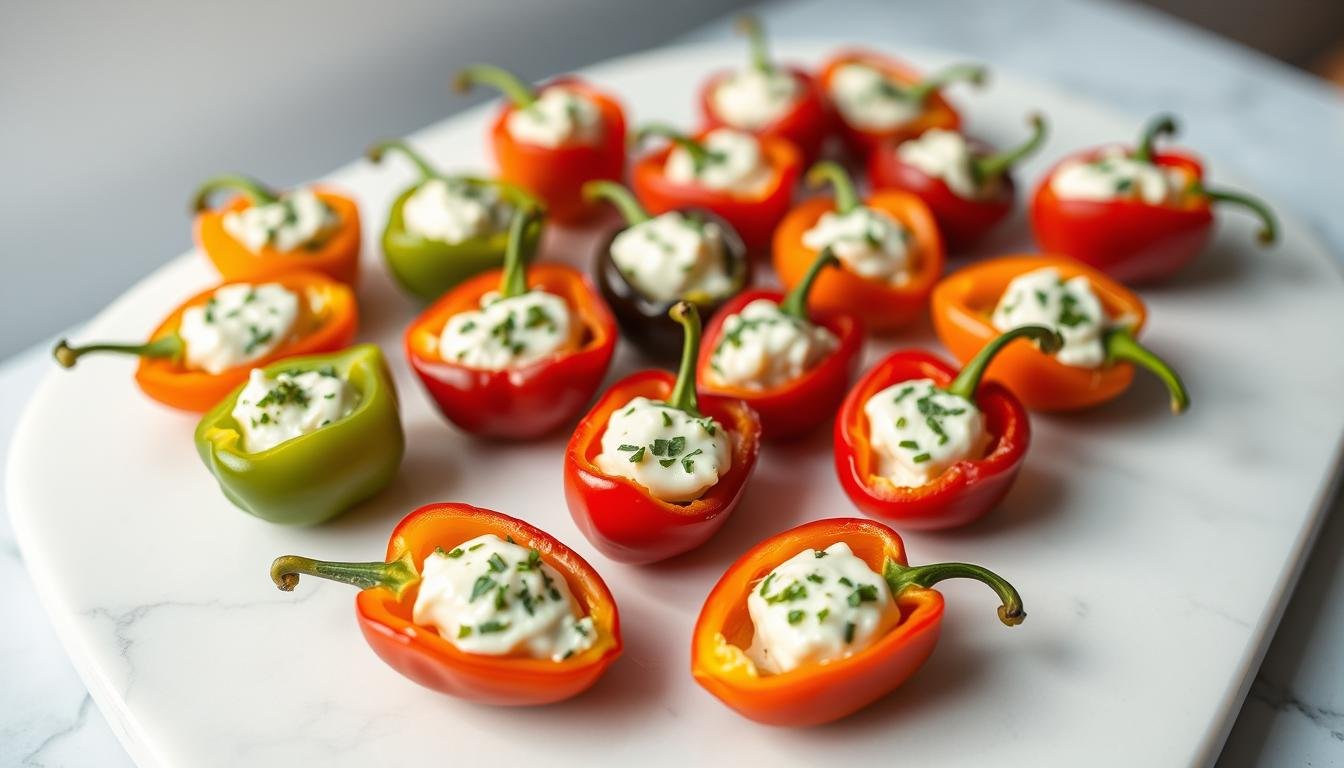 Boursin-Stuffed Mini Peppers Appetizer
