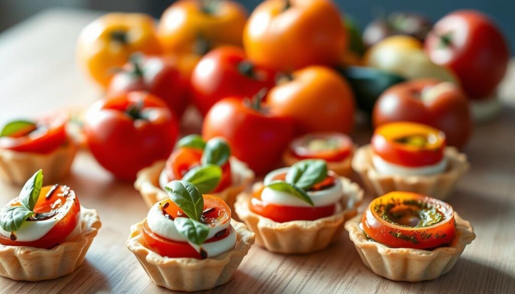 Caprese tartlet variations