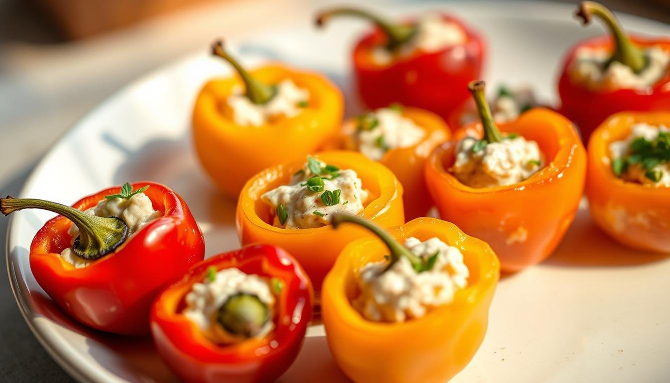 Crab-Stuffed Mini Peppers Appetizer
