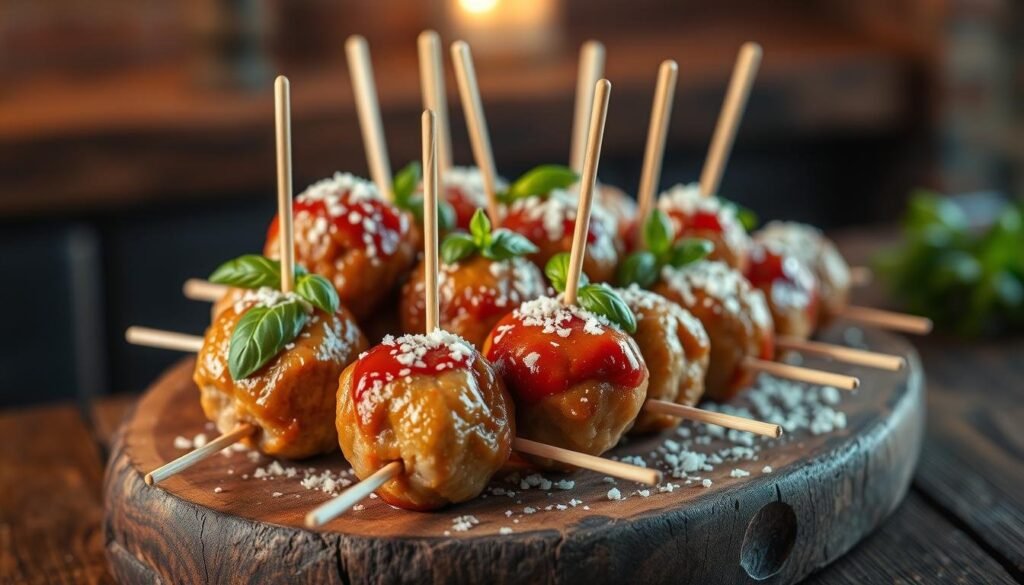 Italian Meatball Skewers Recipe