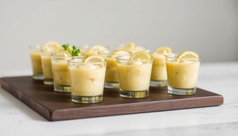 Lemon-Herb Crab Dip Shooters