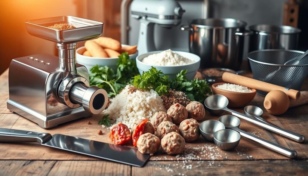 Meatball Preparation Tools and Kitchen Essentials