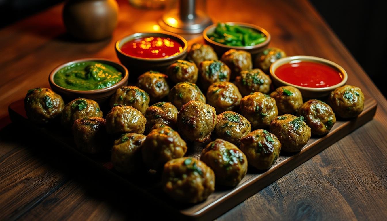 Pesto Chicken Meatball Appetizer