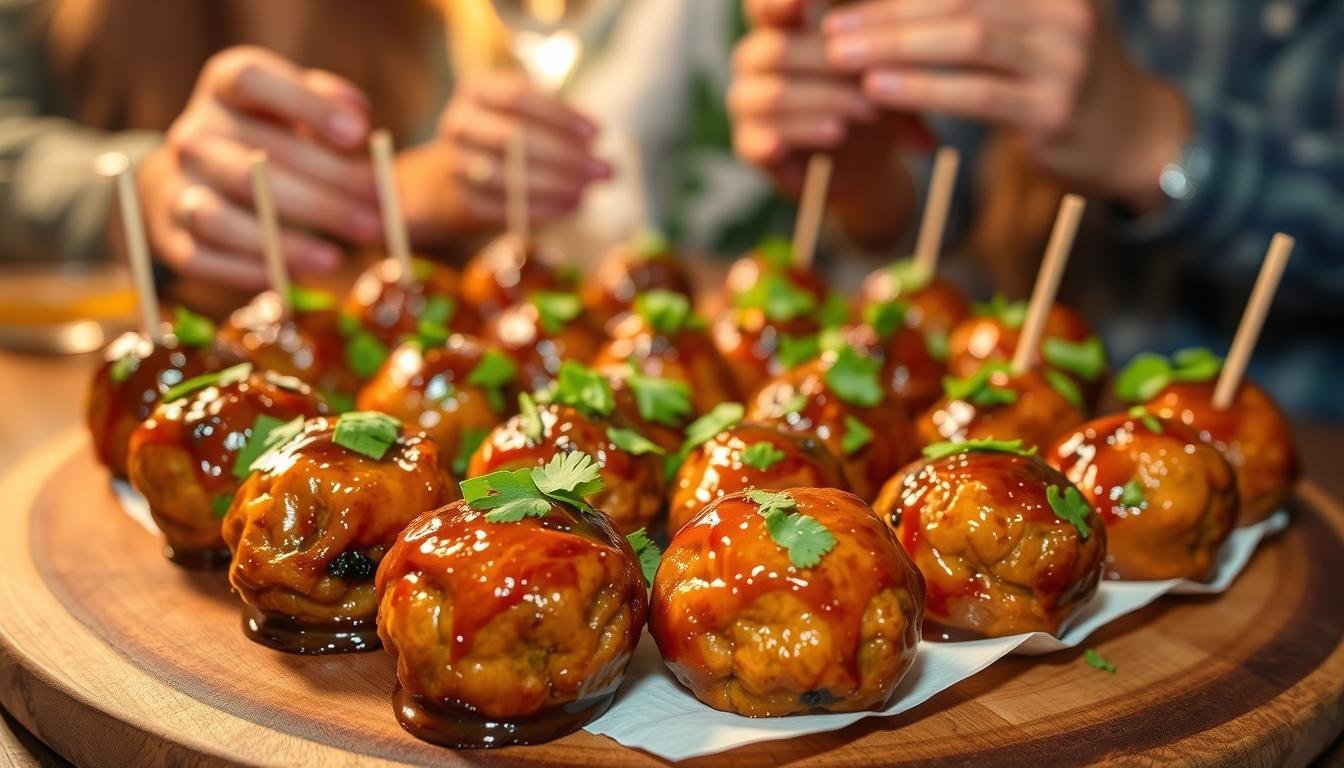 Sweet Chili Turkey Meatball Appetizer