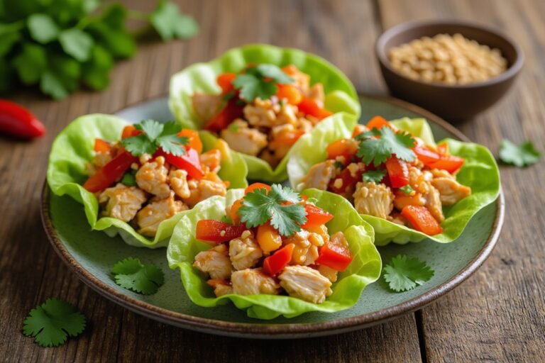Spicy Chicken Lettuce Cups