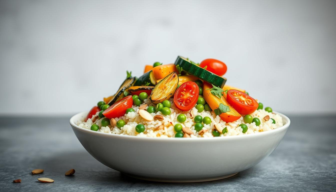 Easy Keto Vegan Cauliflower Rice Bowl