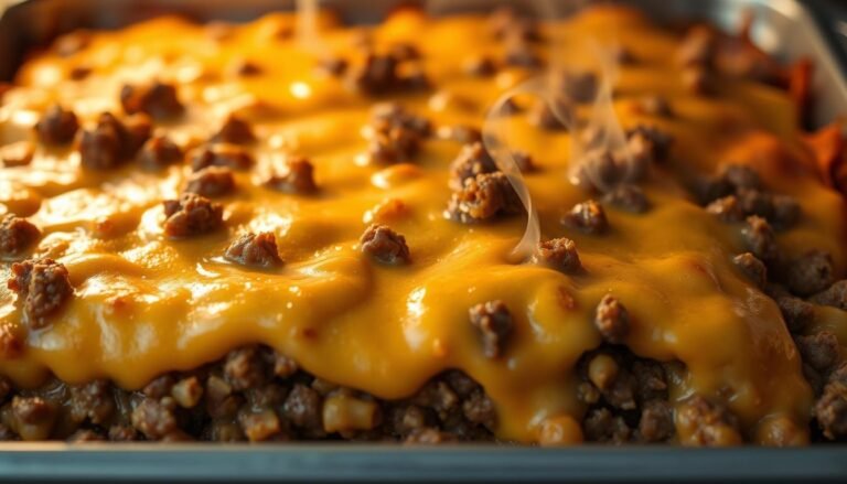 Keto Cheesy Beef Casserole