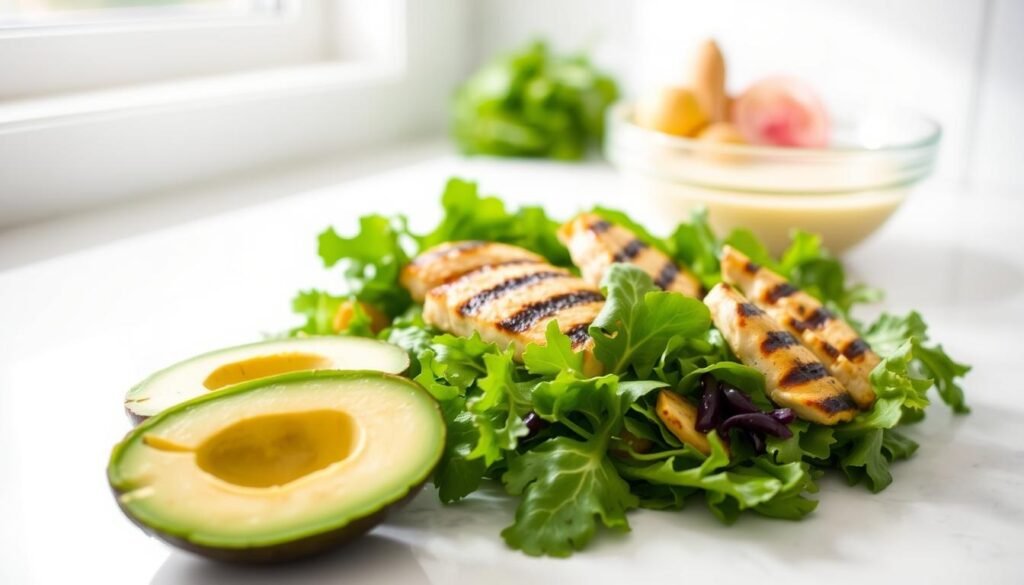 Keto Chicken Avocado Salad Preparation