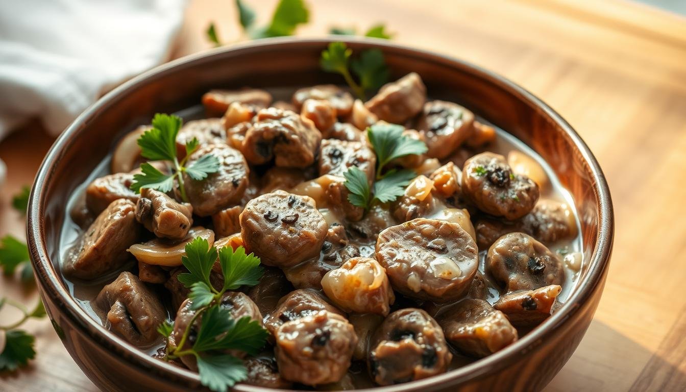 Keto Creamy Beef Stroganoff