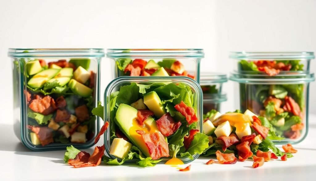 Keto Meal Prep Salad Containers