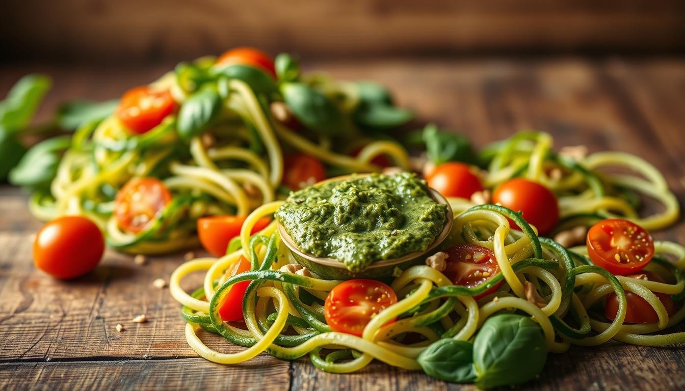 Keto Pesto Zoodles