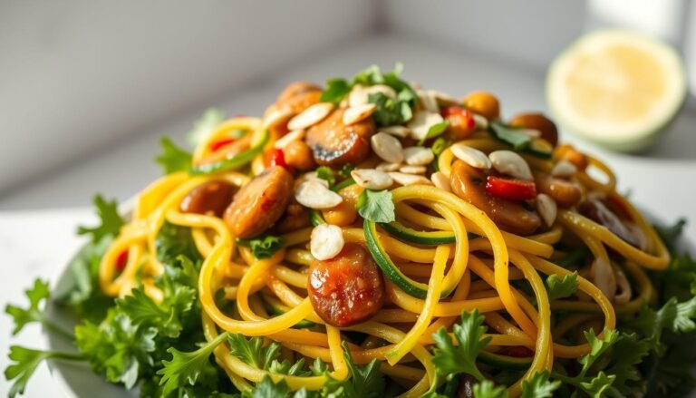 Keto Vegan Zucchini Noodle Stir Fry