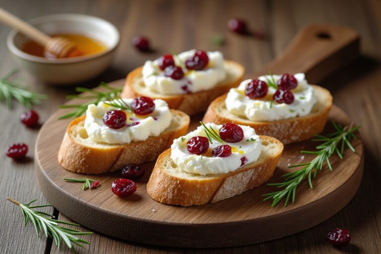 Cranberry Goat Cheese Crostini
