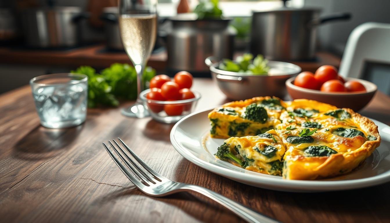 Frittata with Spinach and Broccoli