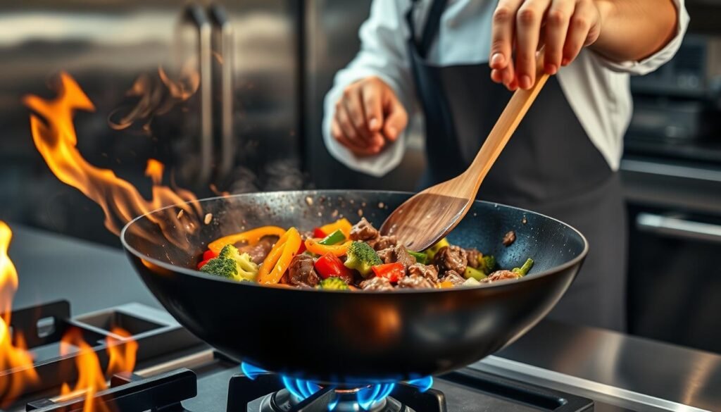 High-Heat Wok Cooking Technique
