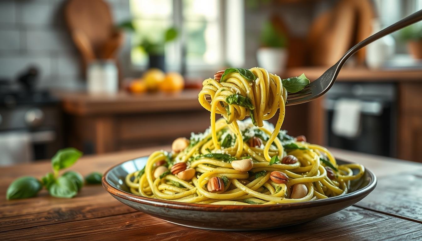 Keto  Avocado Pesto Pasta