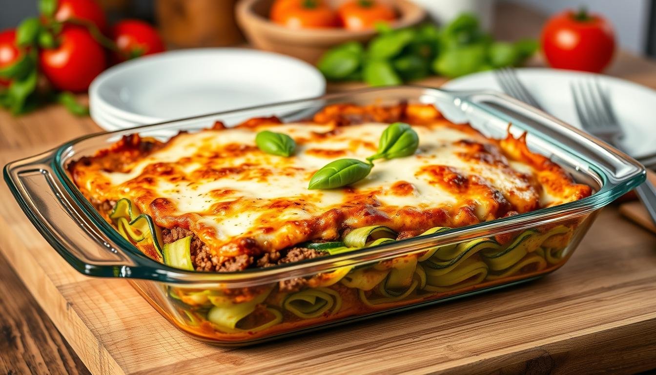 Keto Beef Lasagna with Zucchini Noodles