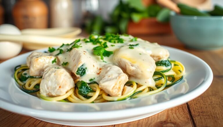 Keto Chicken Alfredo Bake