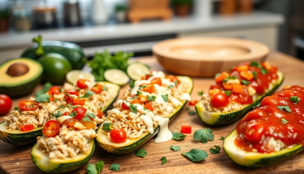 Keto Chicken Zucchini Boats Variations