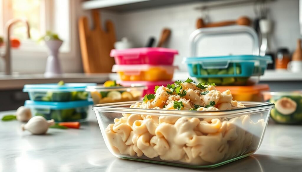 Keto Meal Prep Chicken Alfredo Bake Storage